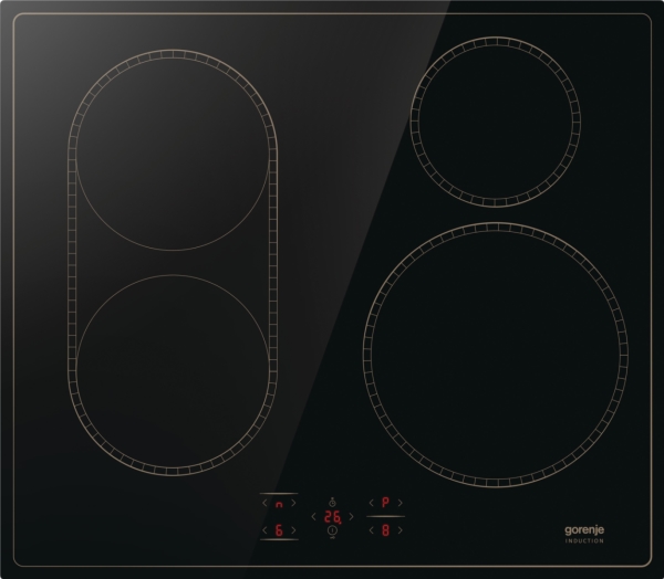Gorenje GI6421CLBSC, Sort, Indbygget, 59.5 cm, Zone induktionskogeplade, Keramisk, 4 zone(s)