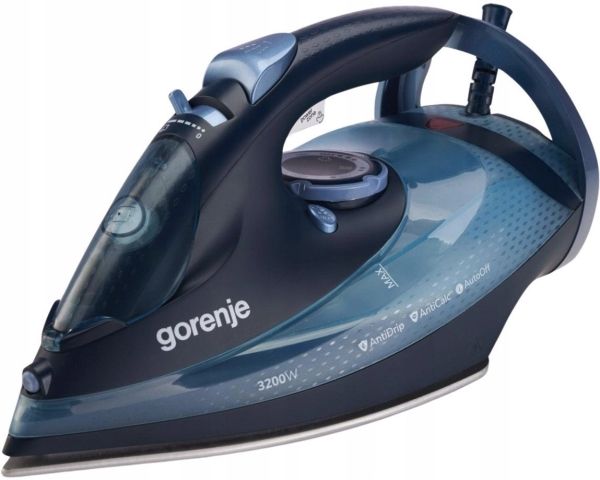 Gorenje dampstrygejern SIH3200DB EC – 2400W keramisk sålplade, anti-kalk, lodret damp, præcisionsspids billede 1