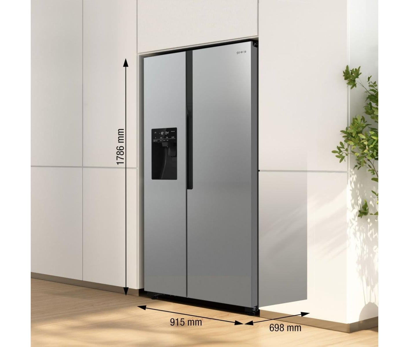 Gorenje NRR9185ESXL  Amerikanerkøleskab billede 2