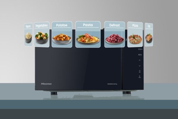 Hisense H23MOBS5HG4, Bordplade, Grill mikroovn, 23 L, 800 W, Indbygget skærm, Berøring billede 3