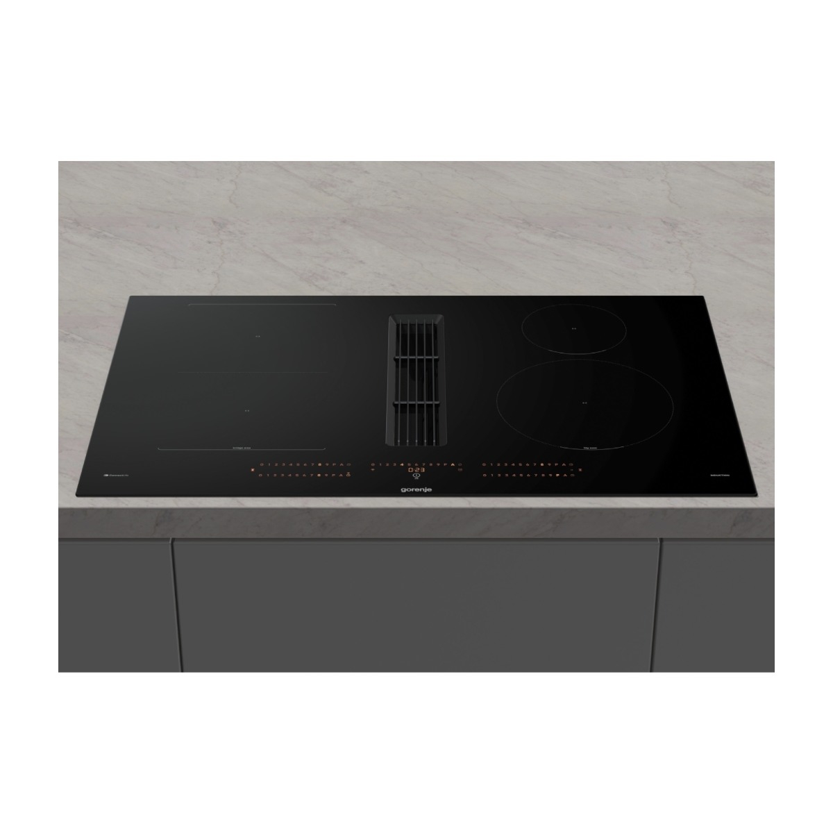 Gorenje GEH8433BSCWF induktionskogeplade med integreret emhætte