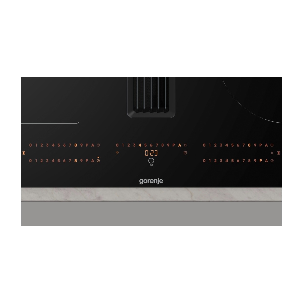 Gorenje GEH8433BSCWF induktionskogeplade med integreret emhætte