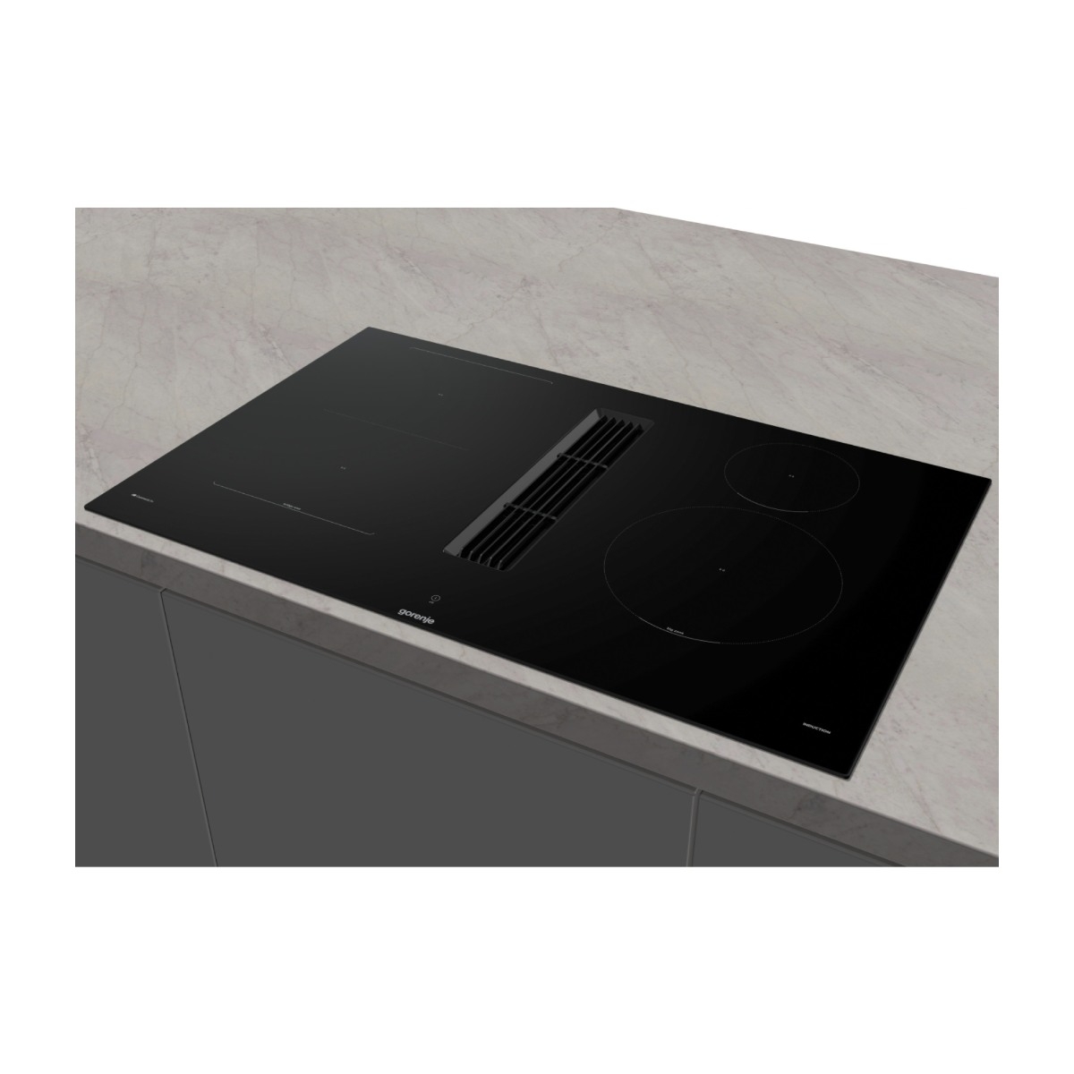 Gorenje GEH8433BSCWF induktionskogeplade med integreret emhætte