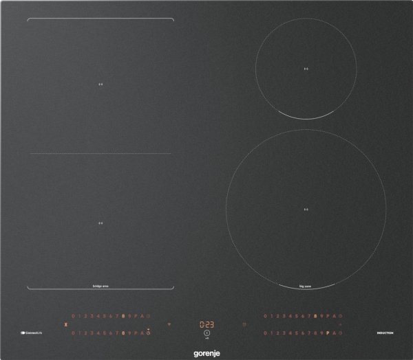 Gorenje Induktionsplade GI6433SRWF, Sort, Indbygget, 59.5 cm, Zone induktionskogeplade, Keramisk, 4 zone(s)