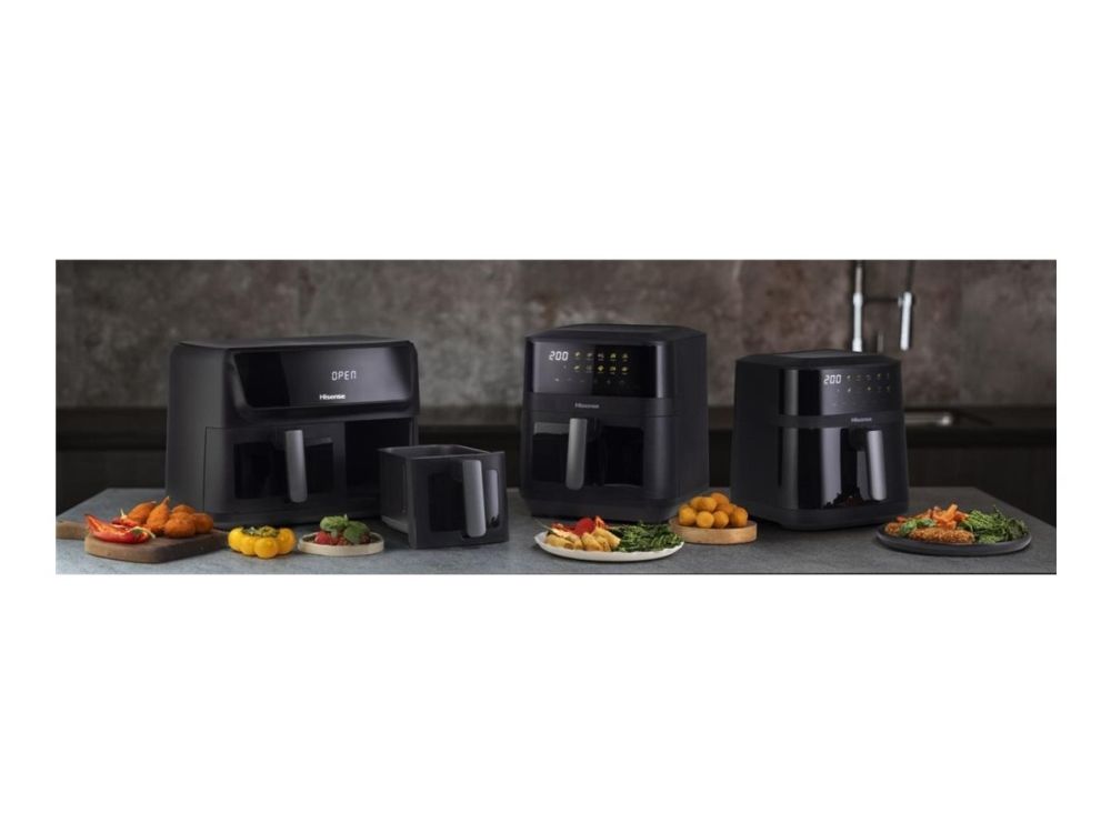Hisense HAF2100DCD - Varmluftsrister - 7.7 liter - 2100 W - sort
