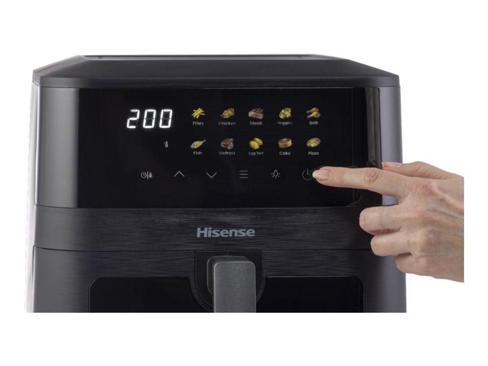 Hisense HAF2100DCD - Varmluftsrister - 7.7 liter - 2100 W - sort
