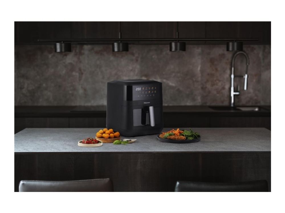 Hisense HAF2100DCD - Varmluftsrister - 7.7 liter - 2100 W - sort