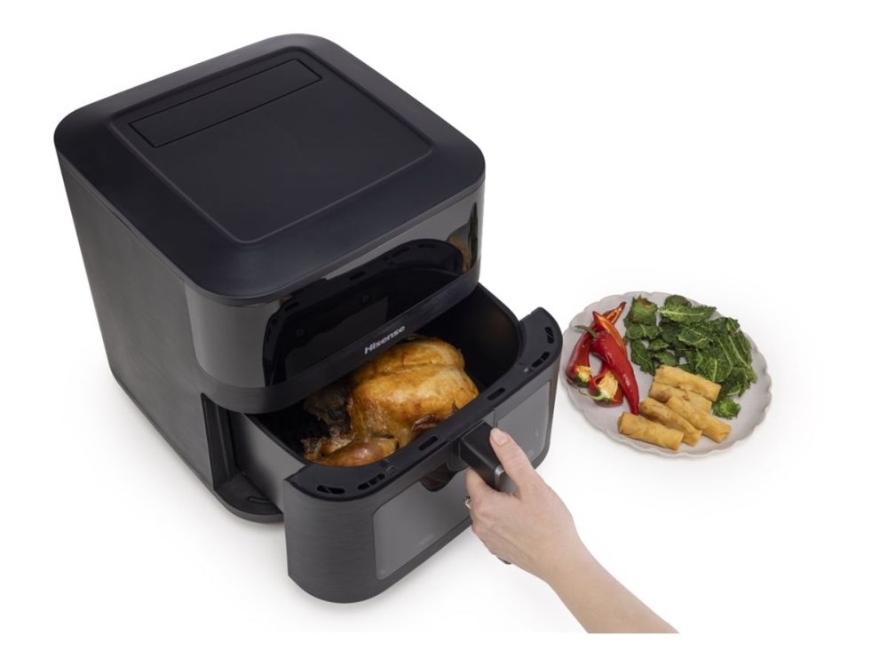 Hisense HAF2100DCD - Varmluftsrister - 7.7 liter - 2100 W - sort