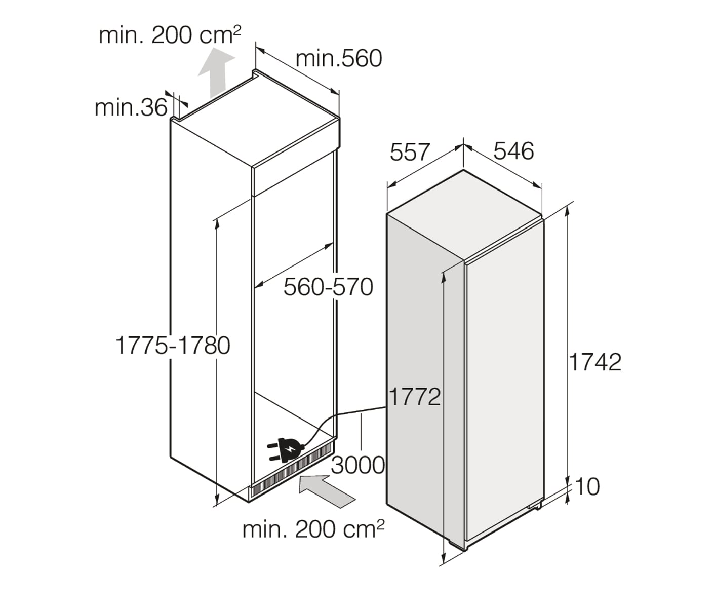 Asko RBR2764DND1 Integrerbart Køleskab billede 5