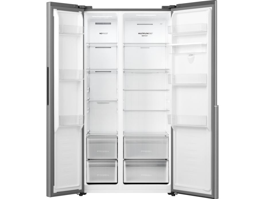 Gorenje HZF55082 NRS917E41XWD G400, Fritstående, Amerikansk dør, Grå, 2 dør(e), Berøring, LED