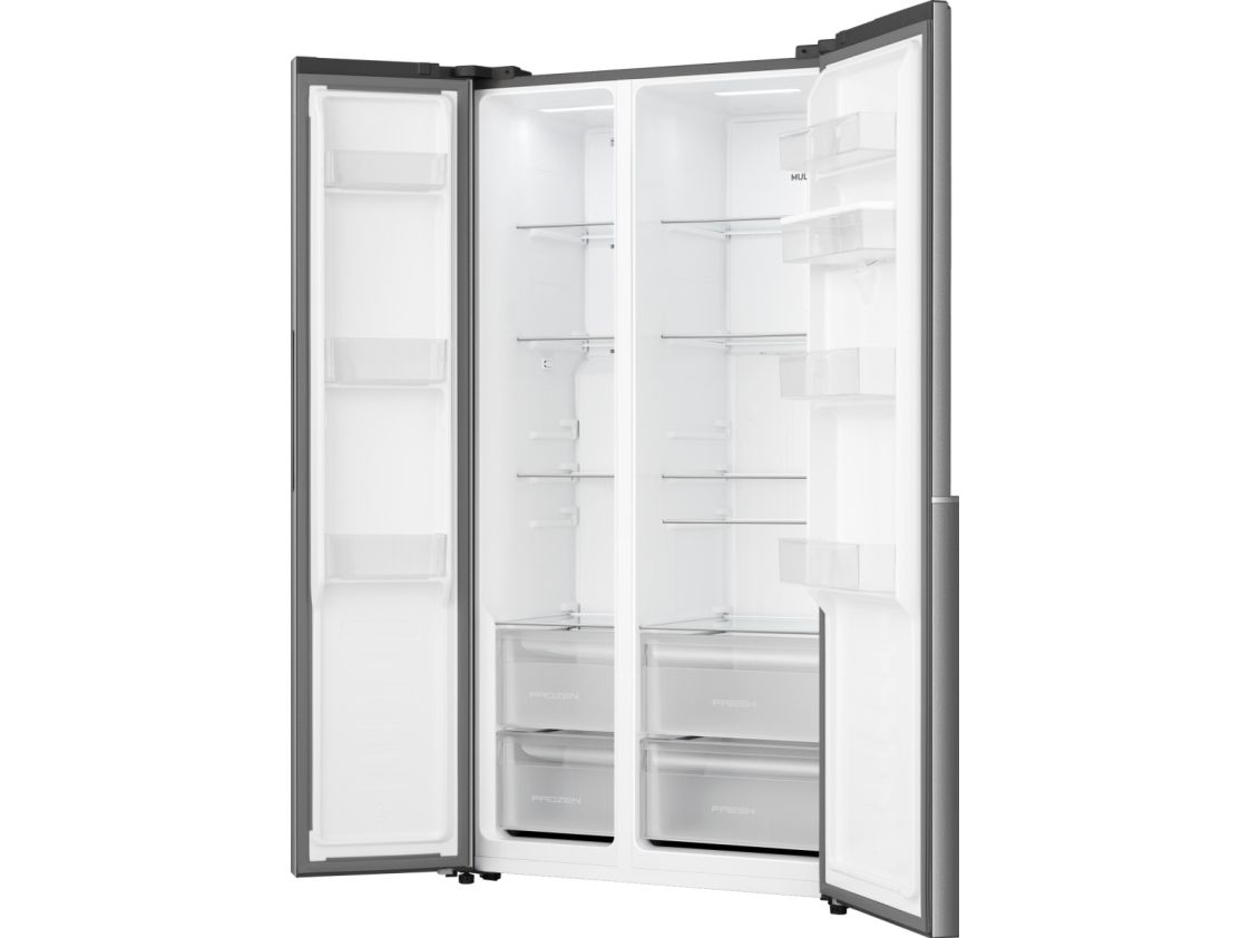Gorenje HZF55082 NRS917E41XWD G400, Fritstående, Amerikansk dør, Grå, 2 dør(e), Berøring, LED