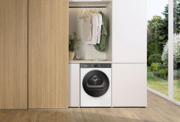 Gorenje G600 DG68C, Fritstående, Front-læsning, Varmepumpe, Hvid, Dreje, Højre