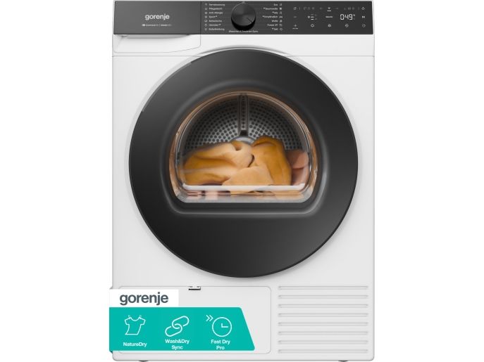 Gorenje G600 DG68C, Fritstående, Front-læsning, Varmepumpe, Hvid, Dreje, Højre