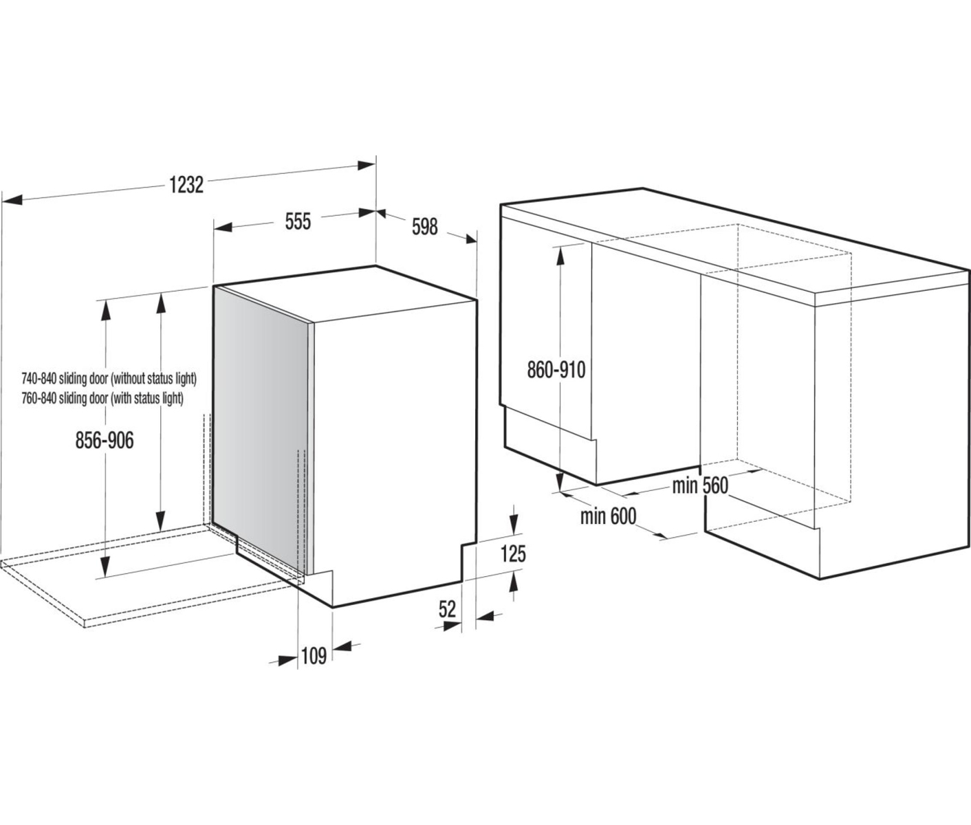 Gorenje GV6G63A60XXL  Integrerbar Opvaskemaskine billede 4