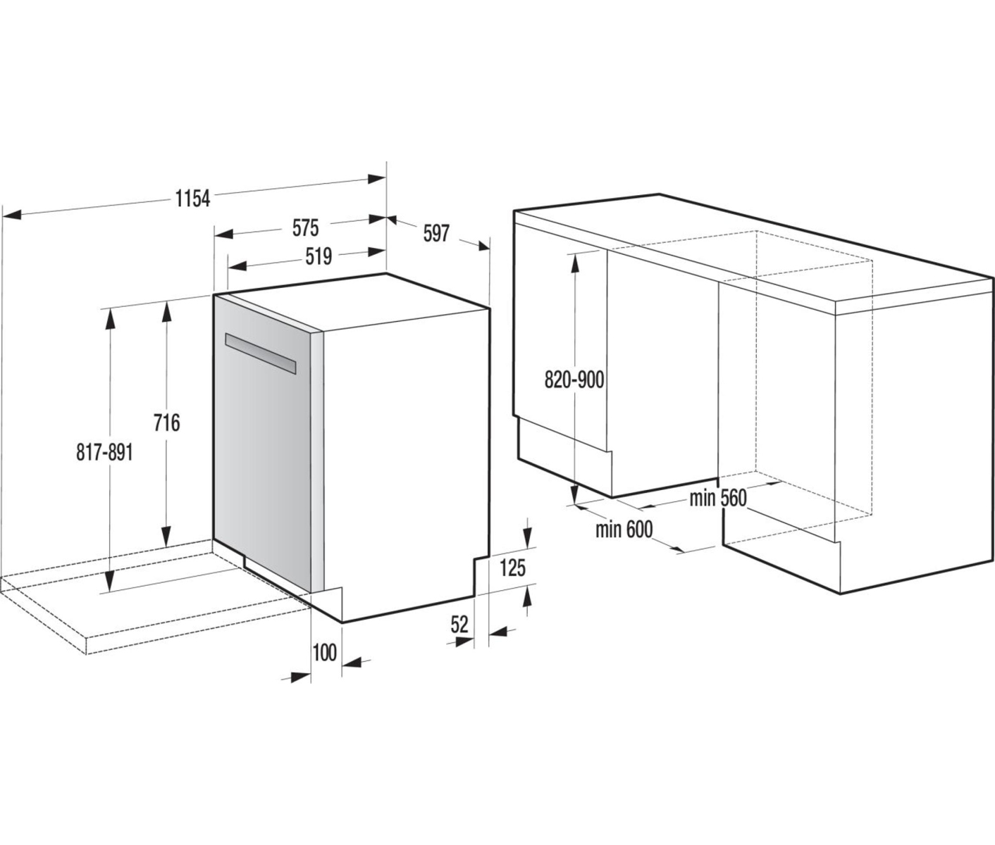 Gorenje Gu6g63a60w Opvaskemaskine billede 1