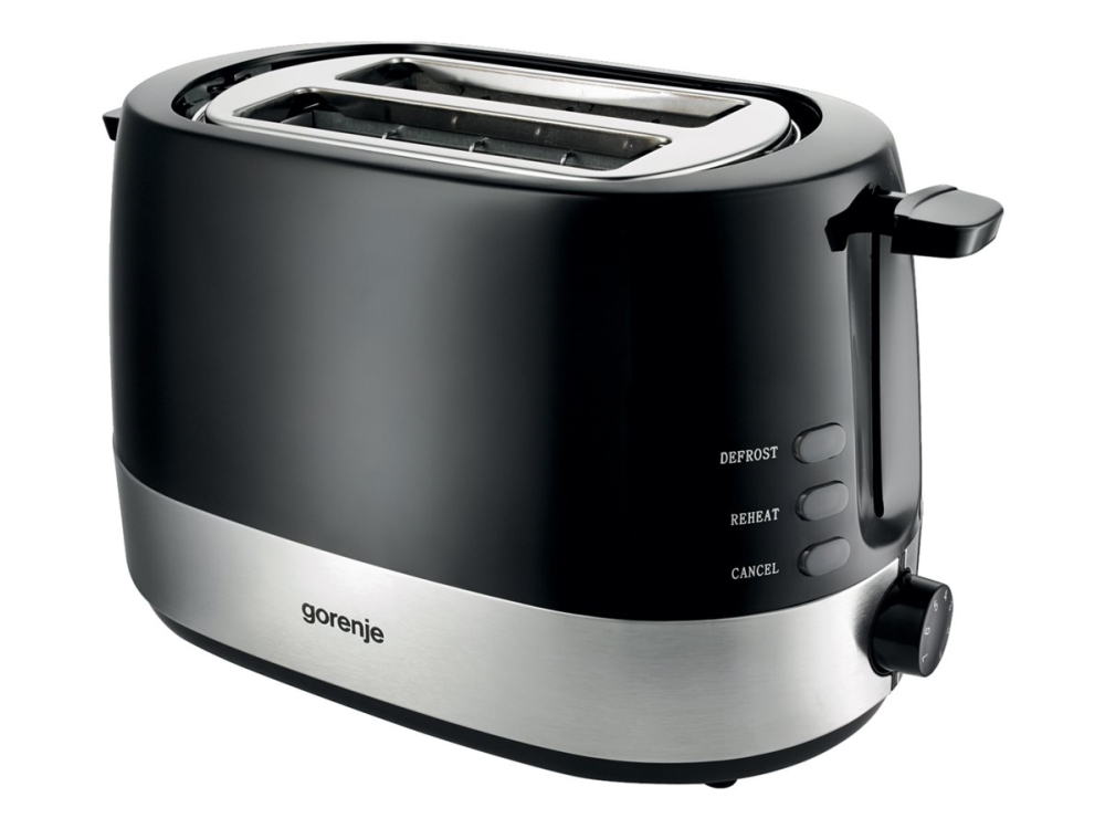 Gorenje T850BK - Brødrister - 2 skive - 2 Holdere - sort