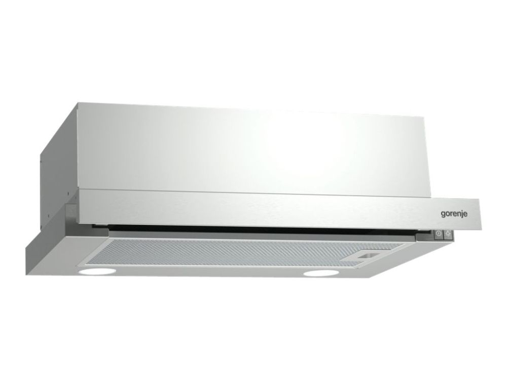 Gorenje BHP523E10X - Hætte - teleskopisk - bredde: 50 cm - dybde: 30.5 cm - udsugning & recirculation - rustfrit stål