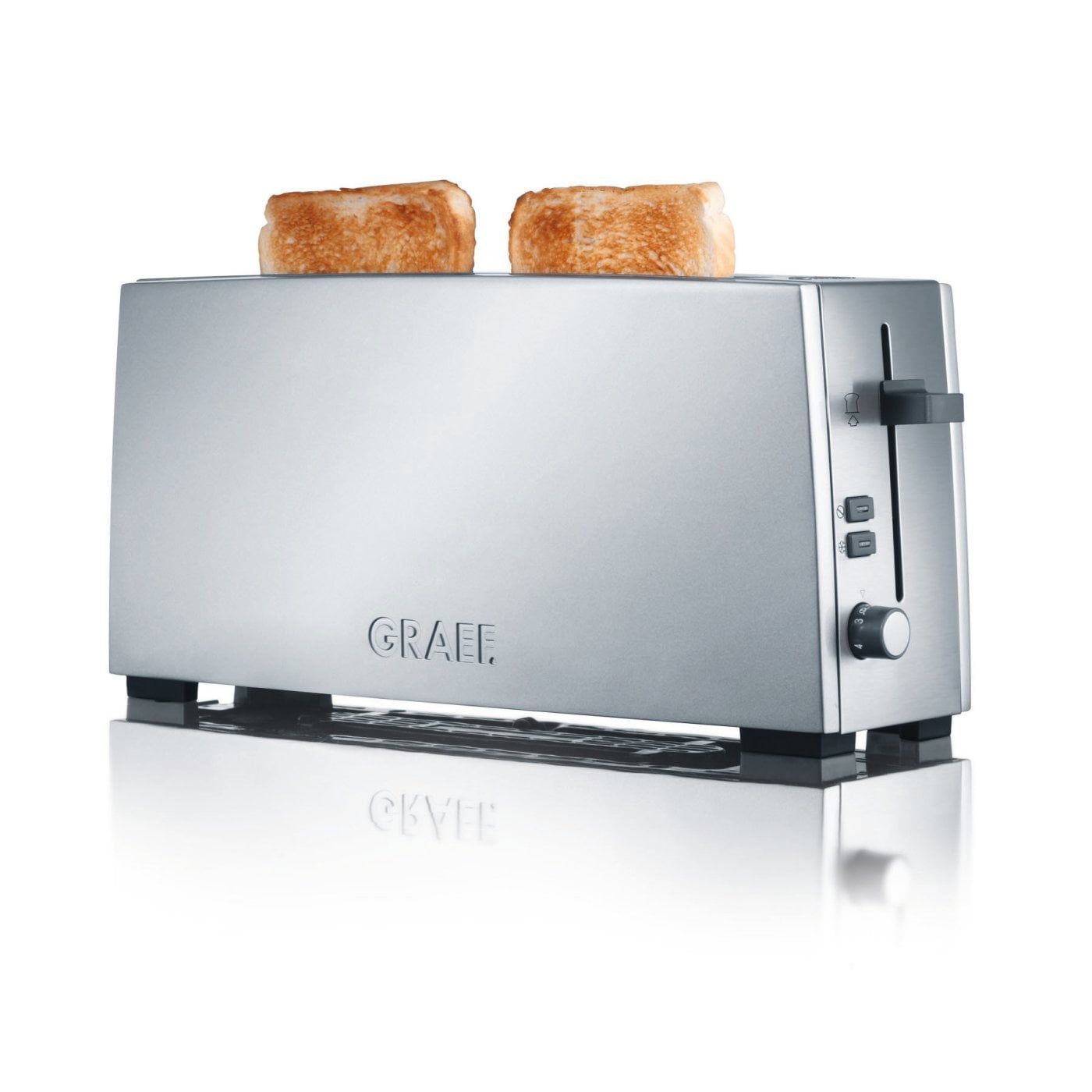 Graef TO 90, 2 skive(r), Rustfrit stål, 880 W, 230 V, 2,6 kg, 350 x 115 x 180 mm billede 1