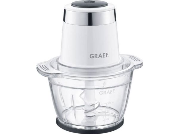 Graef CH501EU, 1 L, Hvid, Glas, Rustfrit stål, Knapper, 500 W
