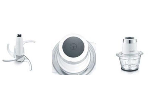 Graef CH501EU, 1 L, Hvid, Glas, Rustfrit stål, Knapper, 500 W