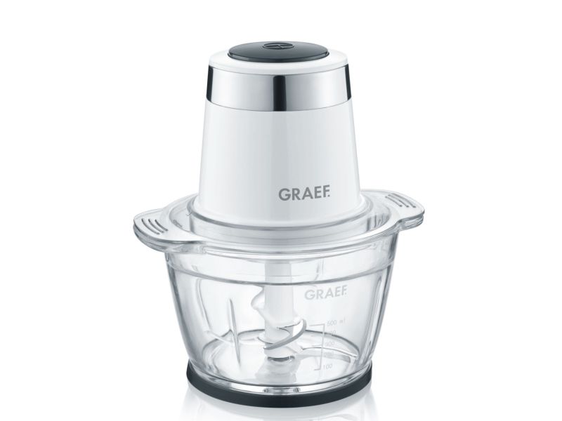 Graef CH501EU, 1 L, Hvid, Glas, Rustfrit stål, Knapper, 500 W