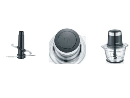 Graef CH502EU, Sort, Ost, Frugter, Kød, Grøntsager, Rustfrit stål, Glas, 1 L, 500 W
