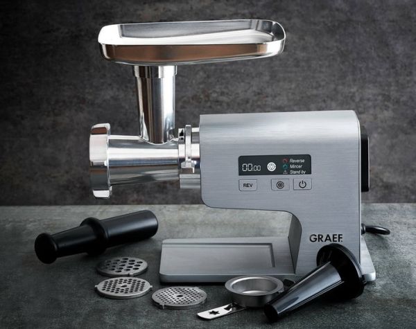Graef FW 500, 400 W, Sølv, 8 mm, 2,5 kg/min, Rustfrit stål, Aluminium