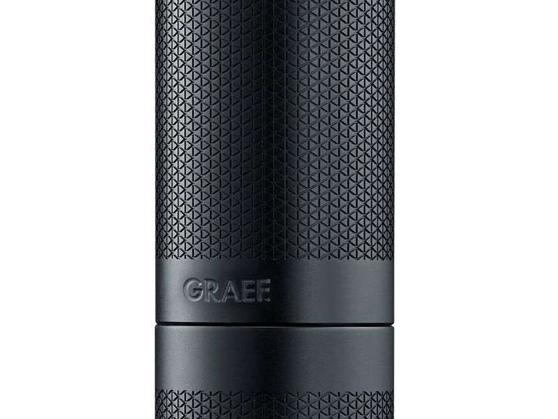 Graef MCM12EU, Klingekværn, 25 g, Sort, Rustfrit stål, Træ, 600 g, 54 mm