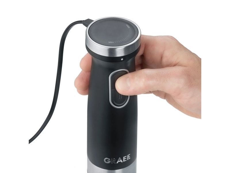 Graef HB602, Nedsænkning blender, 1200 W, Sort, Rustfrit stål billede 2