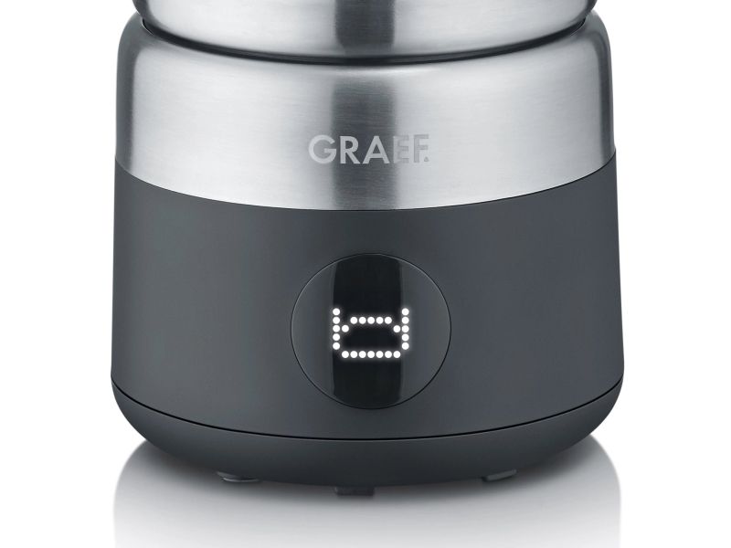 Graef MS802, Automatisk mælkeskummer/varmer, Sort, Rustfrit stål, Glas, 250 ml, 400 ml, Varm & kold