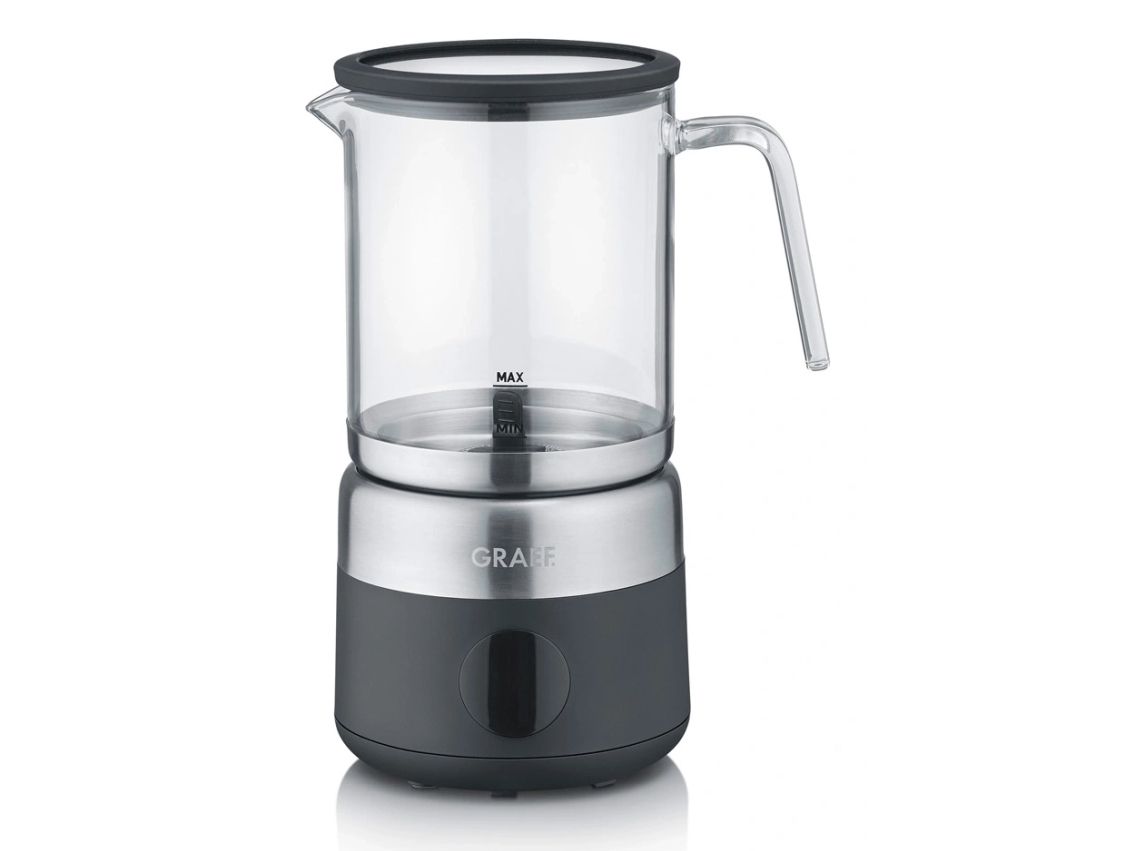Graef MS802, Automatisk mælkeskummer/varmer, Sort, Rustfrit stål, Glas, 250 ml, 400 ml, Varm & kold