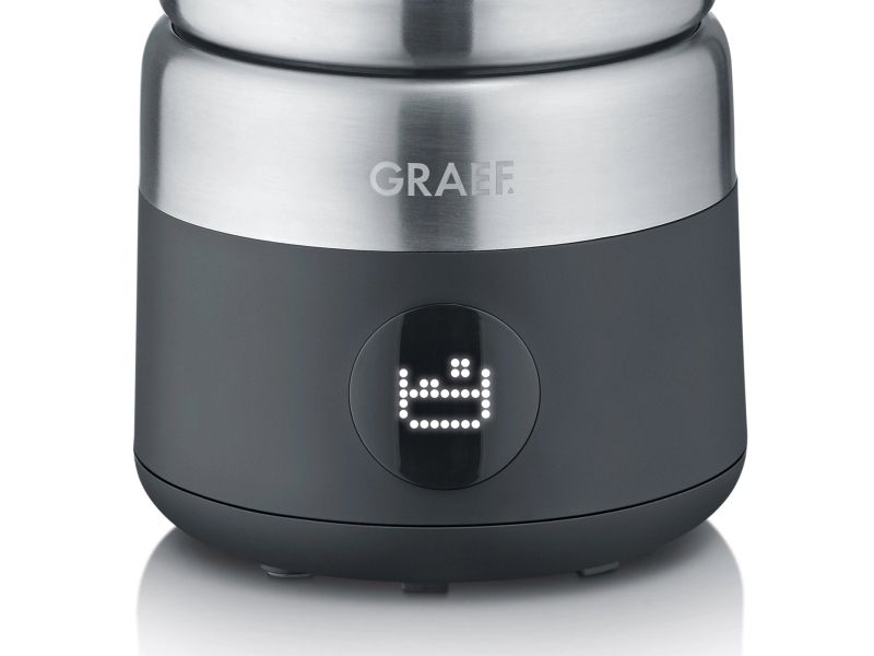 Graef MS802, Automatisk mælkeskummer/varmer, Sort, Rustfrit stål, Glas, 250 ml, 400 ml, Varm & kold