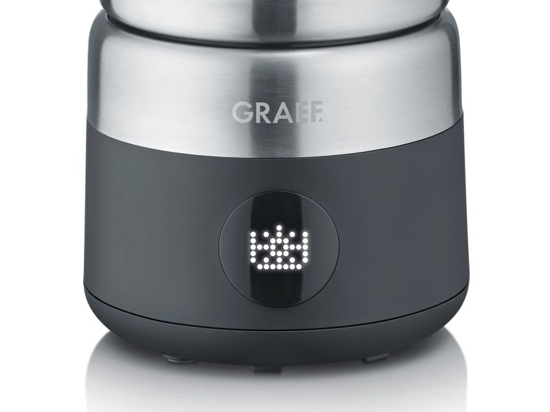 Graef MS802, Automatisk mælkeskummer/varmer, Sort, Rustfrit stål, Glas, 250 ml, 400 ml, Varm & kold