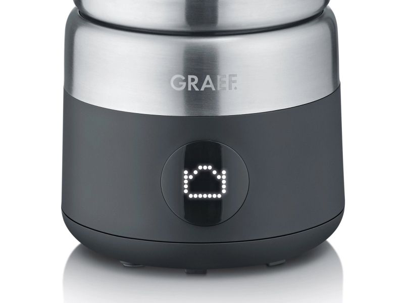 Graef MS802, Automatisk mælkeskummer/varmer, Sort, Rustfrit stål, Glas, 250 ml, 400 ml, Varm & kold