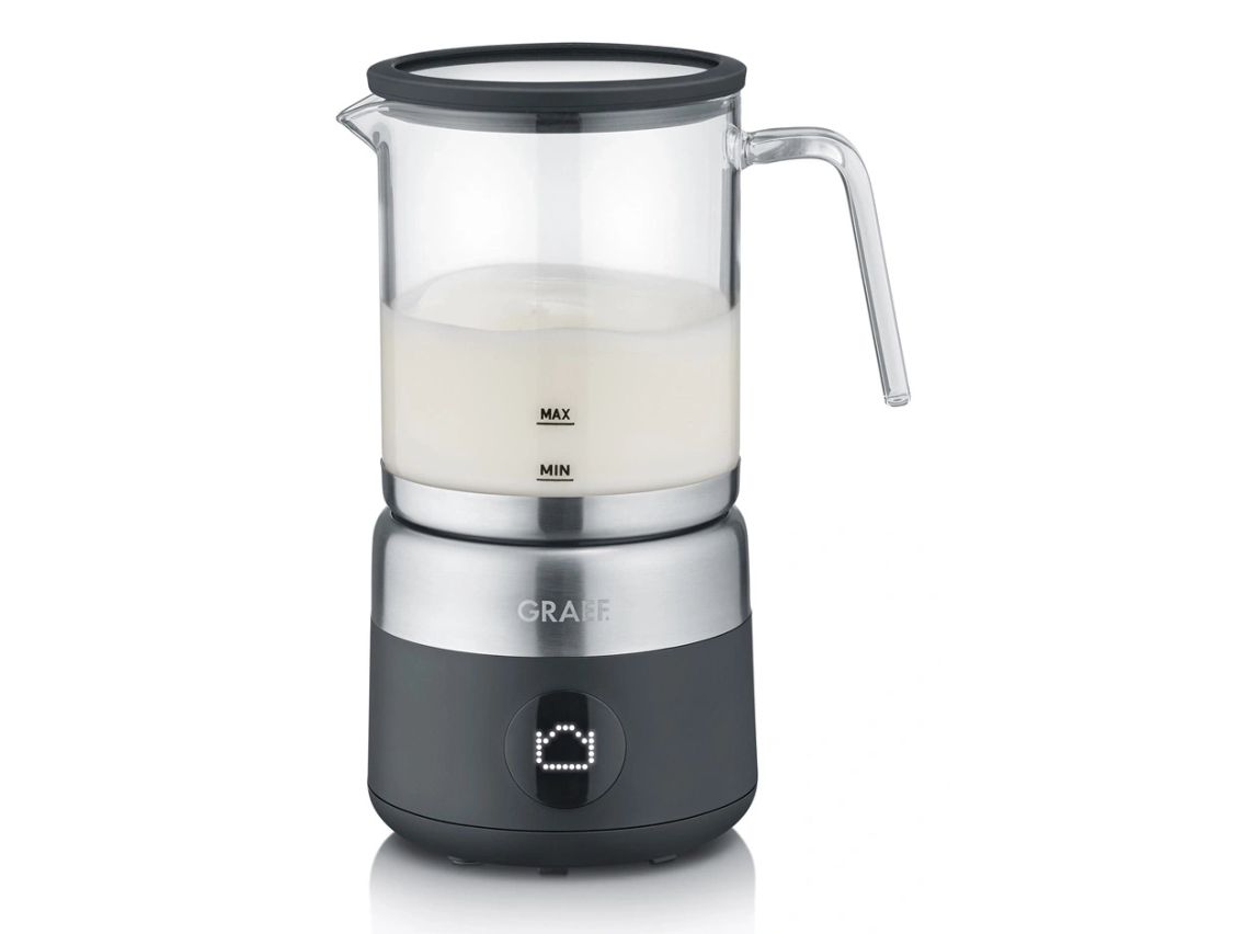 Graef MS802, Automatisk mælkeskummer/varmer, Sort, Rustfrit stål, Glas, 250 ml, 400 ml, Varm & kold