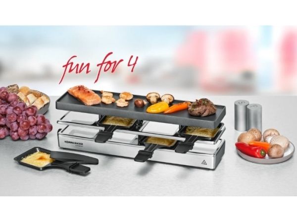 Rommelsbacher RC 800, 4 person(er), Aluminium, 1 zone(s), Sort, Sølv, Rektangulær, Status