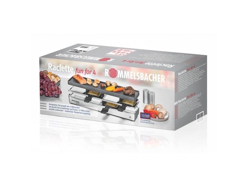 Rommelsbacher RC 800, 4 person(er), Aluminium, 1 zone(s), Sort, Sølv, Rektangulær, Status
