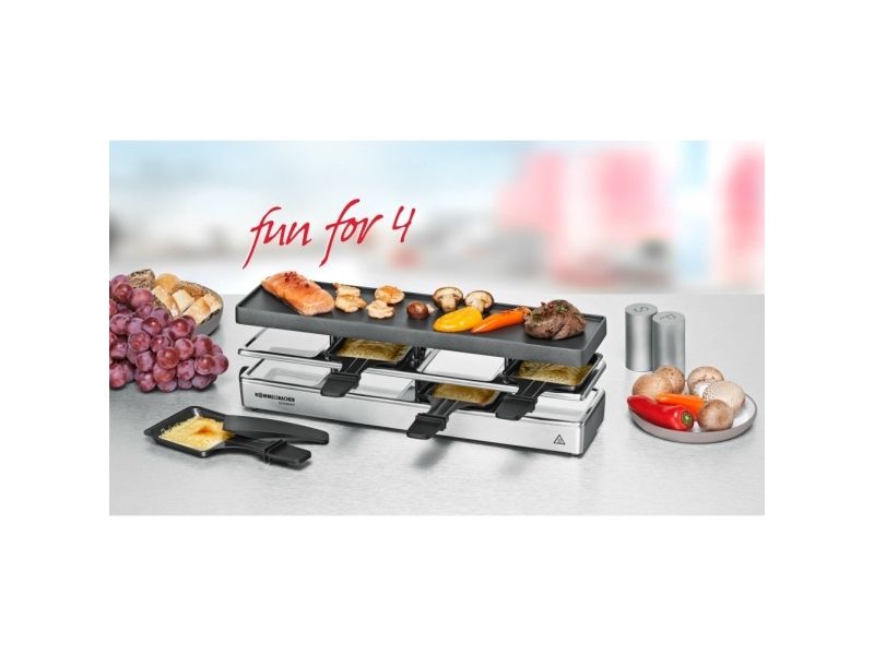 Rommelsbacher RC 800, 4 person(er), Aluminium, 1 zone(s), Sort, Sølv, Rektangulær, Status