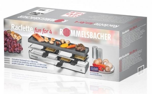 Rommelsbacher RC 800, 4 person(er), Aluminium, 1 zone(s), Sort, Sølv, Rektangulær, Status