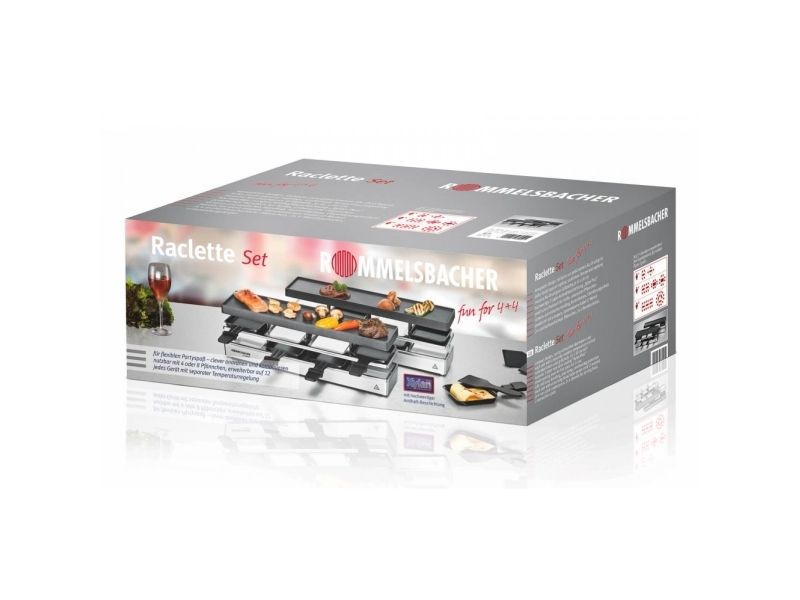 Rommelsbacher RC 1600, 8 person(er), Aluminium, 2 zone(s), Sort, Sølv, Rektangulær, Status