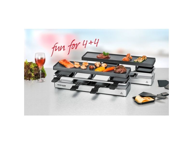 Rommelsbacher RC 1600, 8 person(er), Aluminium, 2 zone(s), Sort, Sølv, Rektangulær, Status
