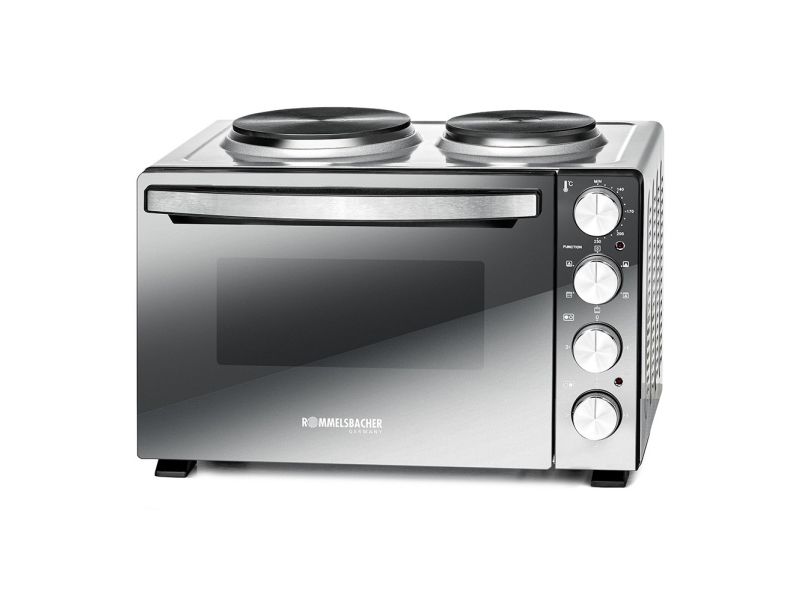 Rommelsbacher KM 3300 - Elektrisk ovn med varme plader - konvektion - 30 liter - 3.3 kW - sølv/spejlglas billede 4