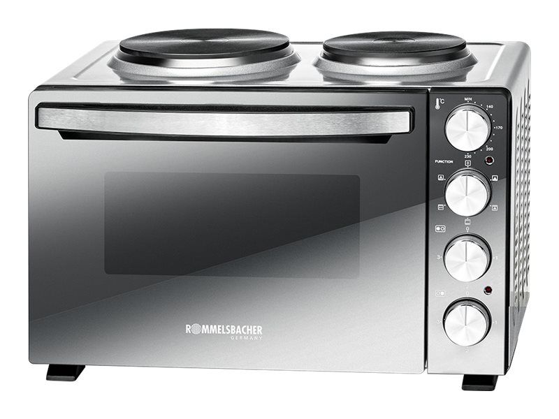 Rommelsbacher KM 3300 - Elektrisk ovn med varme plader - konvektion - 30 liter - 3.3 kW - sølv/spejlglas billede 3