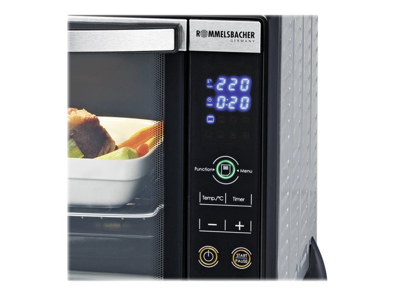 Rommelsbacher BGE 1580/E - Elektrisk ovn - konvektion - 30 liter - 1.6 kW - rustfrit stål billede 2