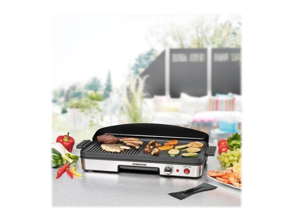 Rommelsbacher BBQ 2003 - Grill - elektrisk - 1250 cm2 - rustfrit stål/sort