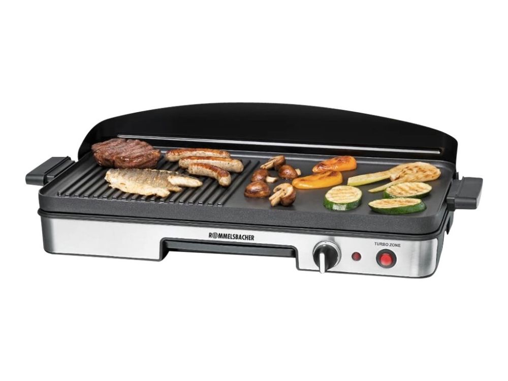 Rommelsbacher BBQ 2003 - Grill - elektrisk - 1250 cm2 - rustfrit stål/sort