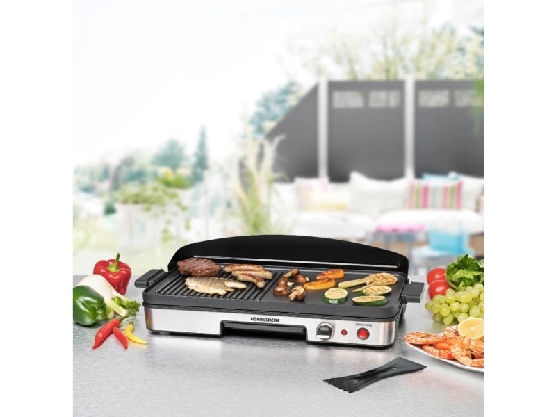 Rommelsbacher BBQ 2003 - Grill - elektrisk - 1250 cm2 - rustfrit stål/sort