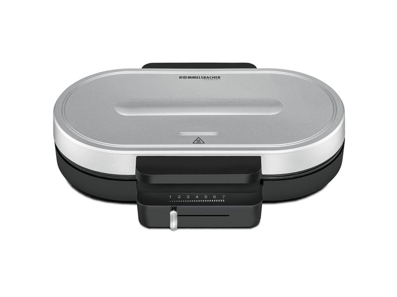Rommelsbacher WA 1250, 2 vaffel/vafler, Hjerte (form), Sølv, 1,6 cm, Plast, 1250 W