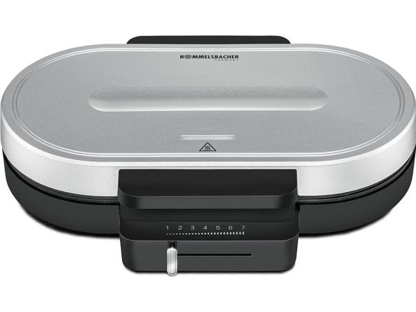 Rommelsbacher WA 1250, 2 vaffel/vafler, Hjerte (form), Sølv, 1,6 cm, Plast, 1250 W