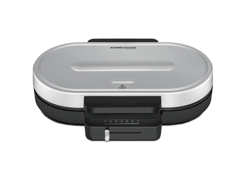 Rommelsbacher WA 1250, 2 vaffel/vafler, Hjerte (form), Sølv, 1,6 cm, Plast, 1250 W